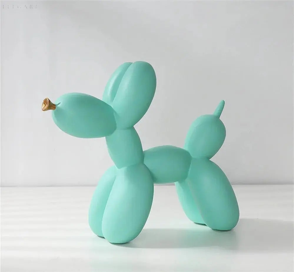PuffGlow™ – Ballonhund-Skulptur mit goldener Schnauze im modernen Design