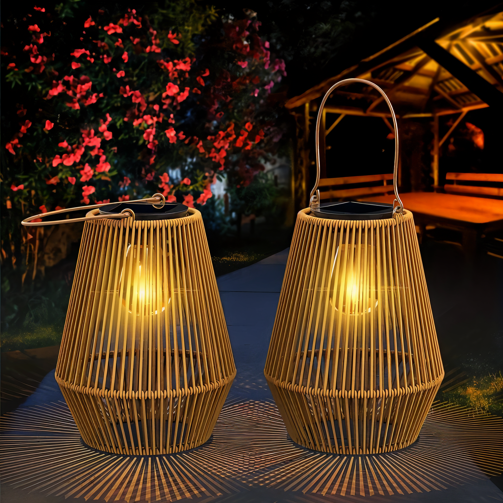 Solar Bamboo Lantern™ – Elegante Solar-Bambus-Laterne für Garten & Terrasse