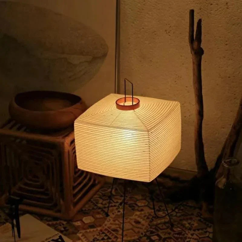 LumeRyo™ Japandi Reispapier Lampe – Stimmungsvolle Ambientebeleuchtung mit Wabi-Sabi Design