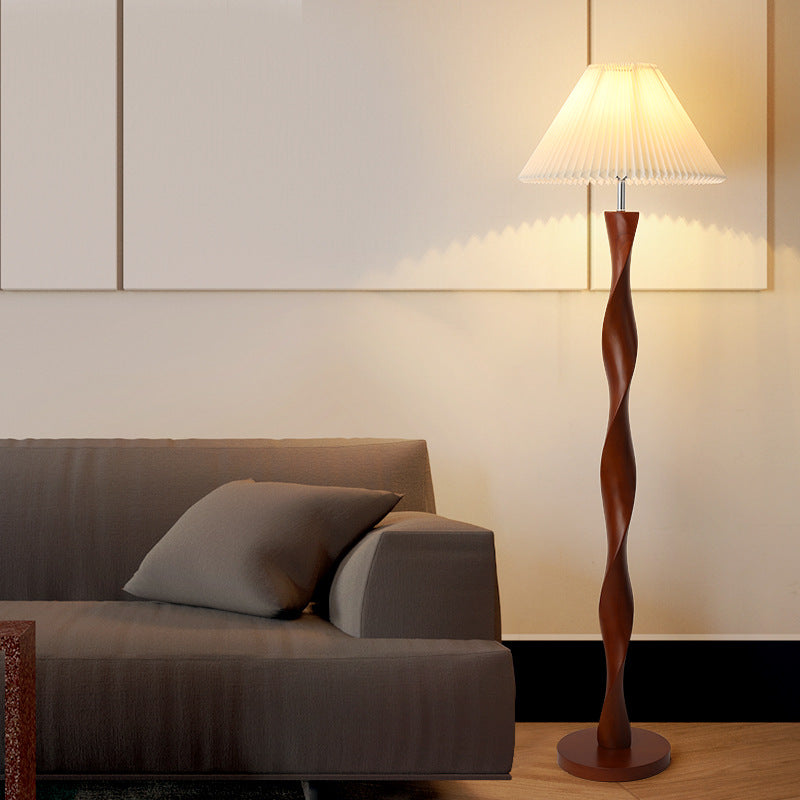 AmberHue™ Japanese Walnut Floor Lamp – Design-Stehlampe aus Walnussholz
