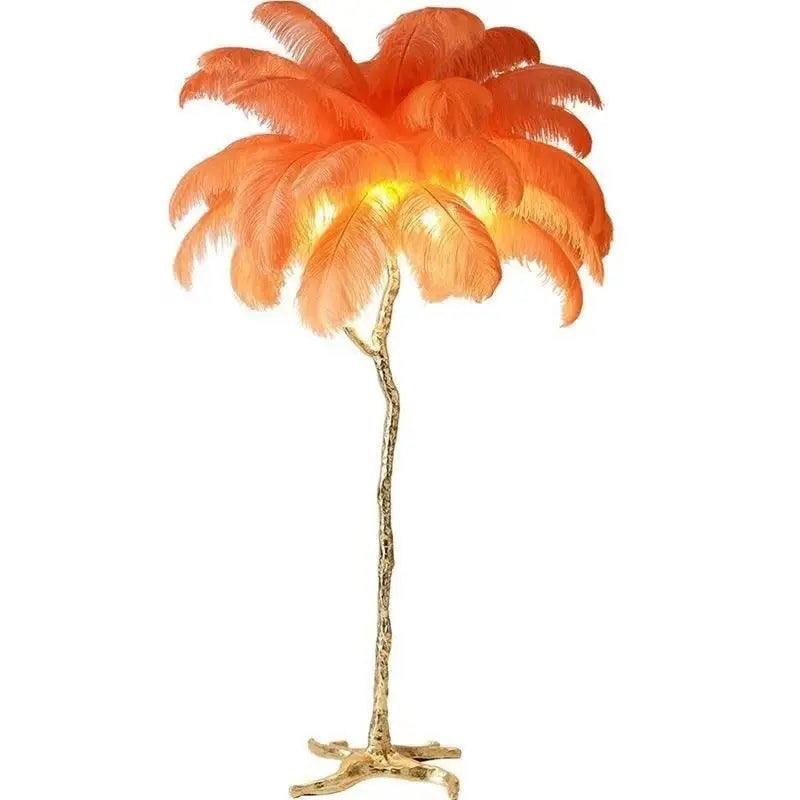 LuxeOstral™ Nordic Ostrich Feather Floor Light – Luxus Stehlampe mit Straußenfedern & LED-Licht