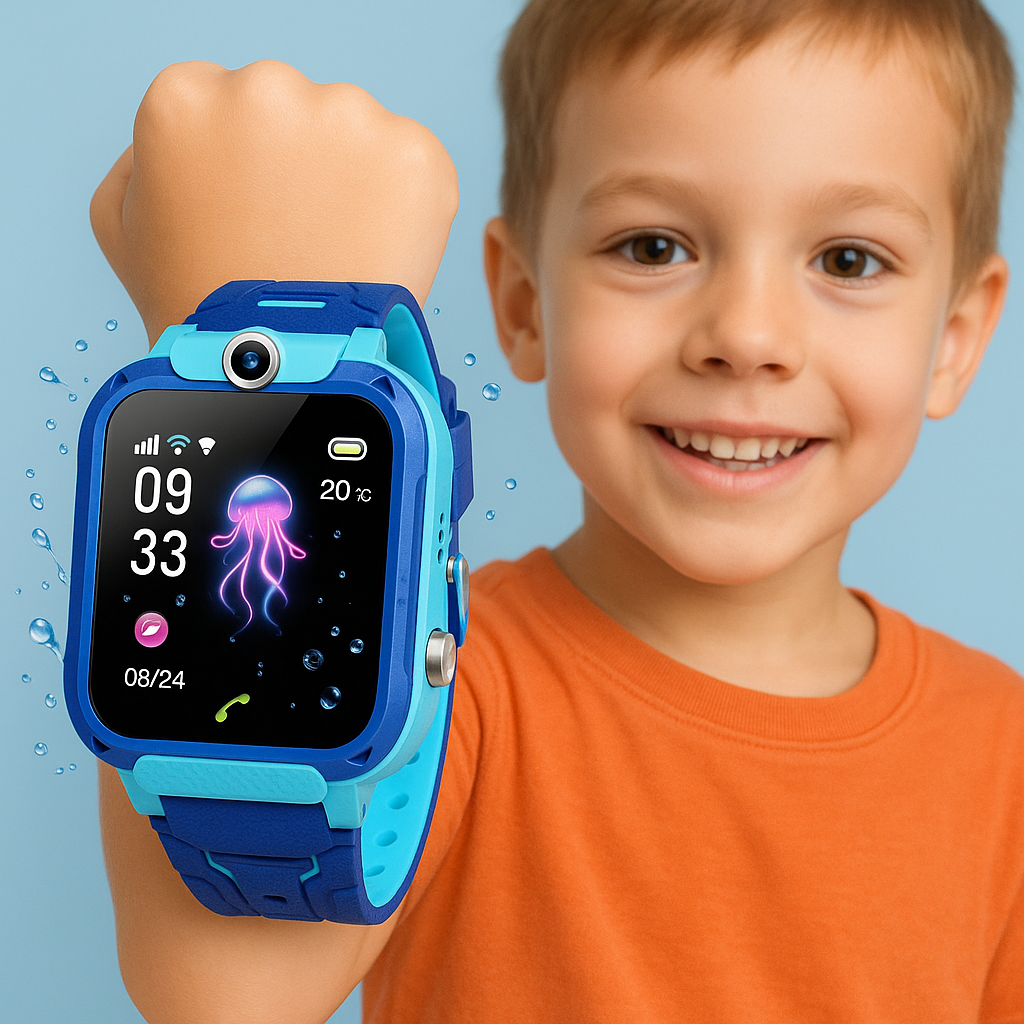 KidsTracker™ GPS Kinder Smartwatch – Mit SOS-Taste, Echtzeit-Standort & IP67 Wasserschutz