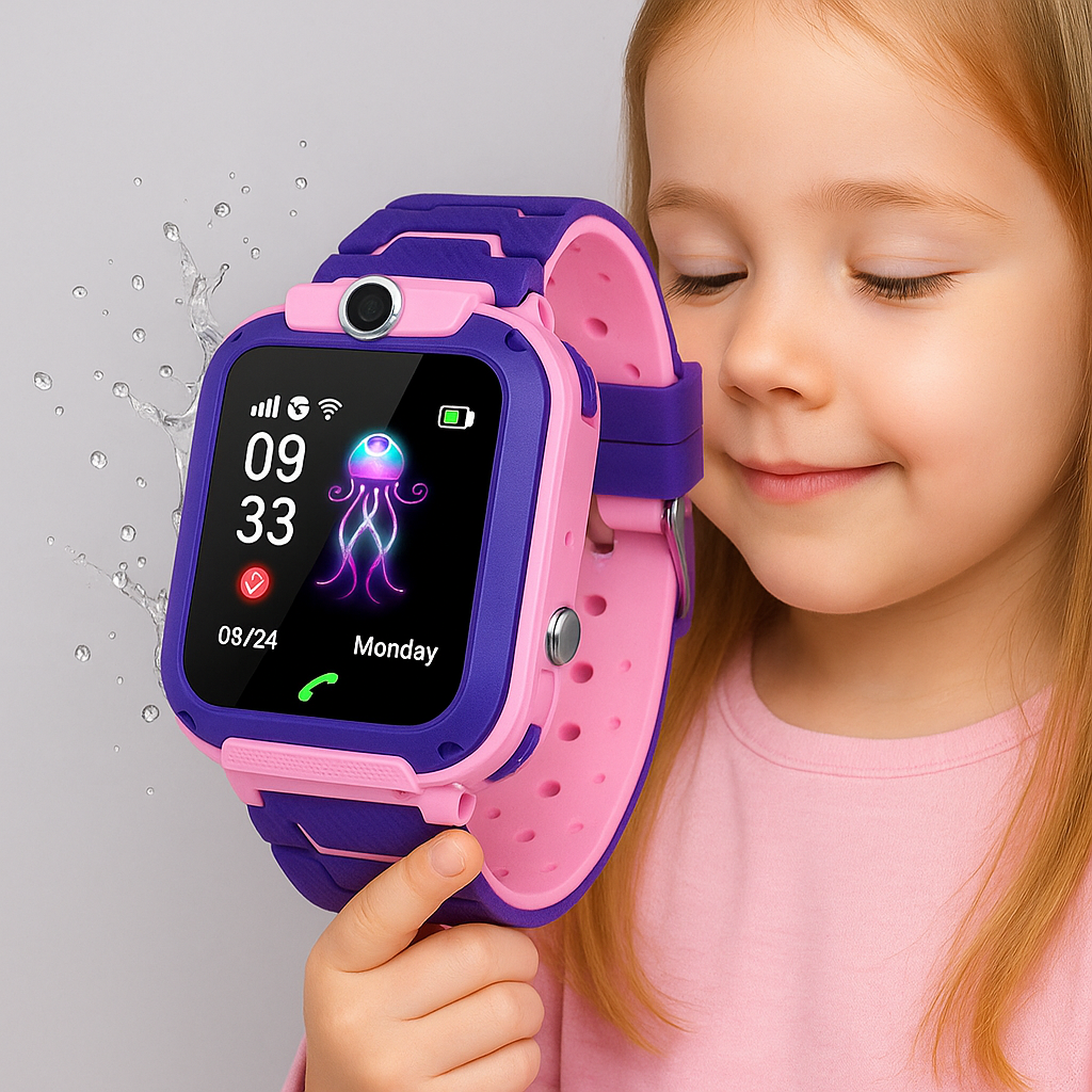 KidsTracker™ GPS Kinder Smartwatch – Mit SOS-Taste, Echtzeit-Standort & IP67 Wasserschutz