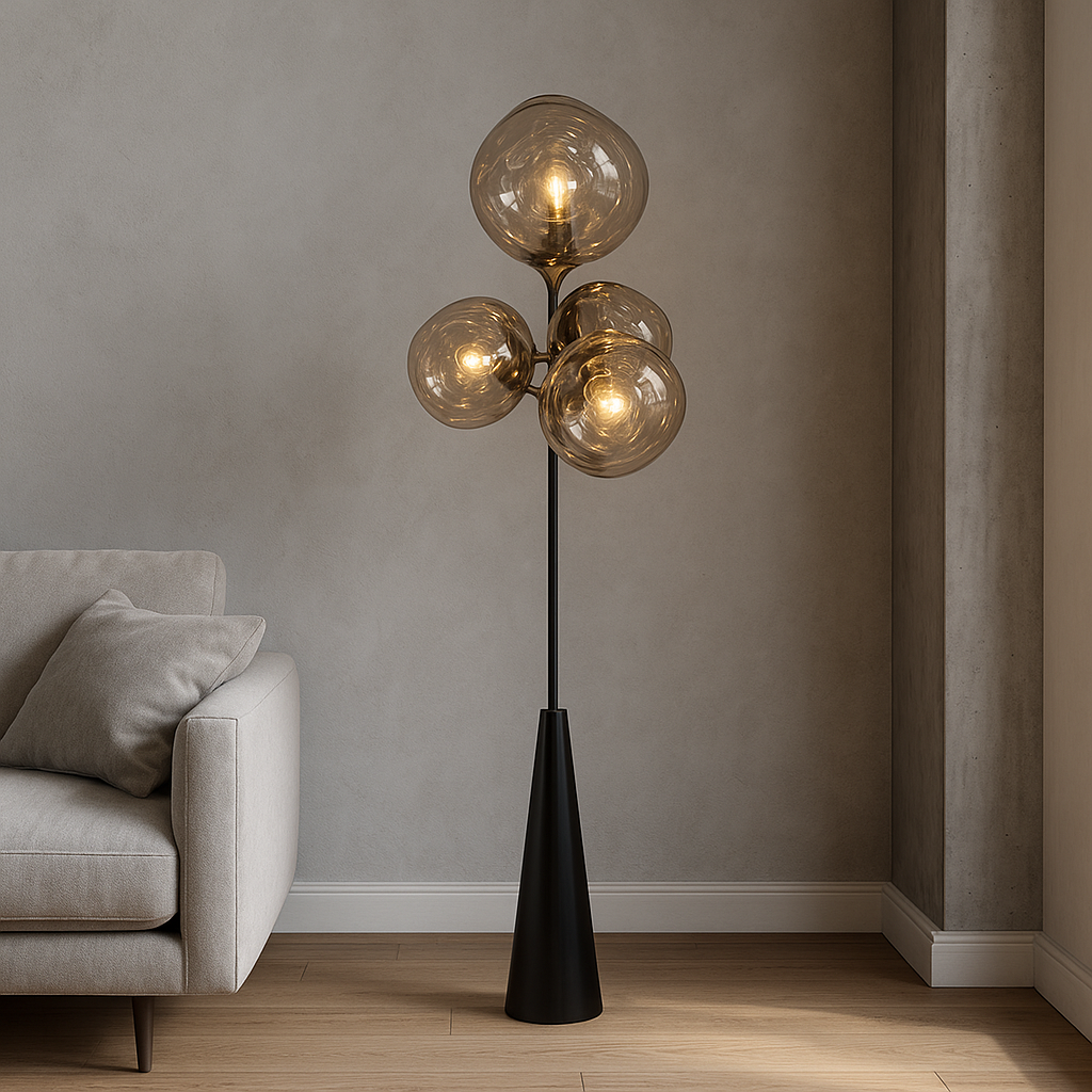 Aenor™ Sculptural Lava Floor Lamp – Design-Stehlampe mit skulpturaler Glasoptik