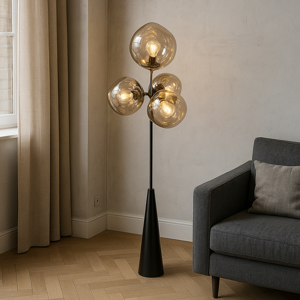 Aenor™ Sculptural Lava Floor Lamp – Design-Stehlampe mit skulpturaler Glasoptik