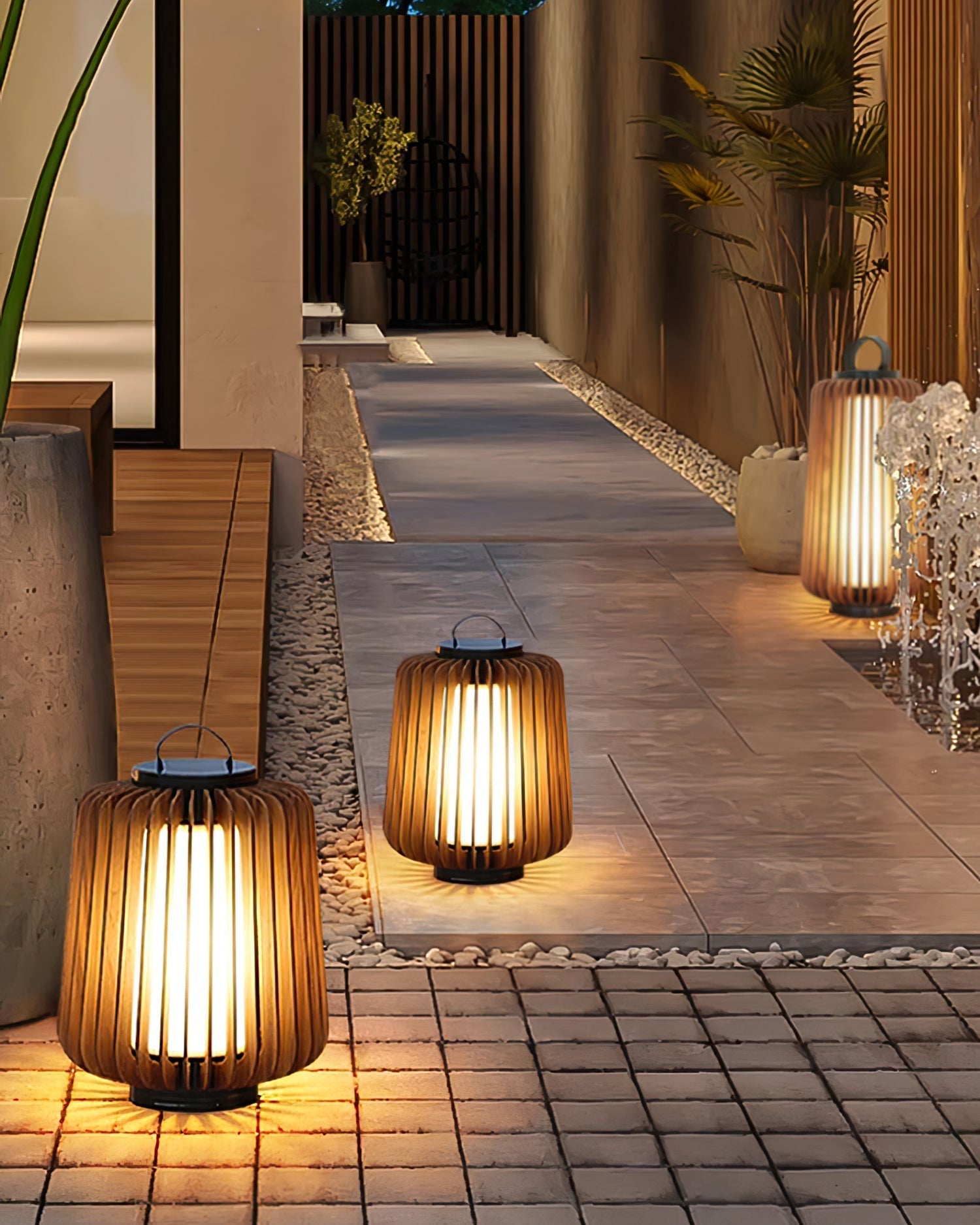 TimberGlow™ Legno Outdoor Tischleuchte – Wiederaufladbare LED-Außenlampe aus Edelstahl & Holz für Terrasse & Garten