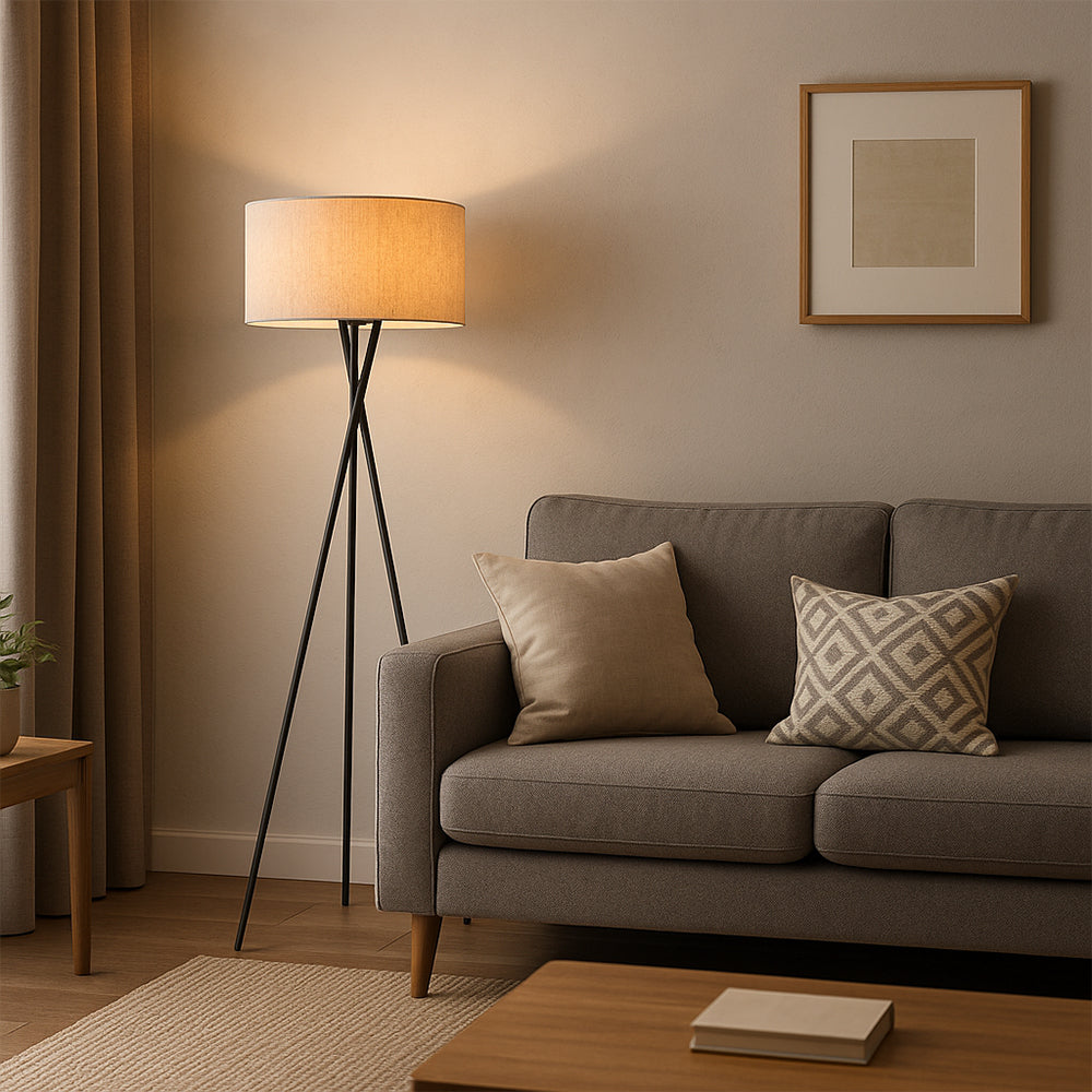 Lightrum™ Silk Floor Lamp – Elegante Stehlampe mit Seidenschirm für stilvolle Wohnräume
