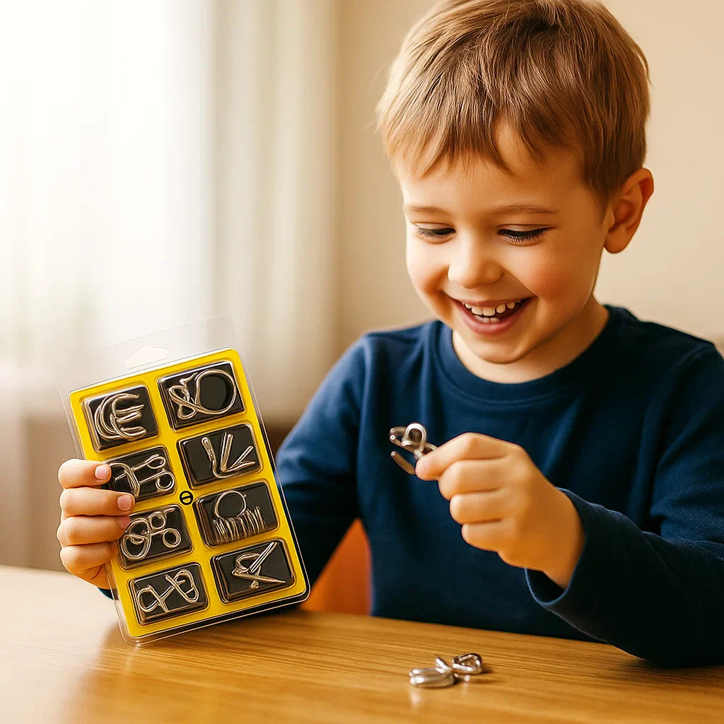 LogicCraft™ Metall Knobelspiel Set – 36 Rätsel, Lernspielzeug für Kinder ab 6 Jahren, Denkspiele & Logiktraining