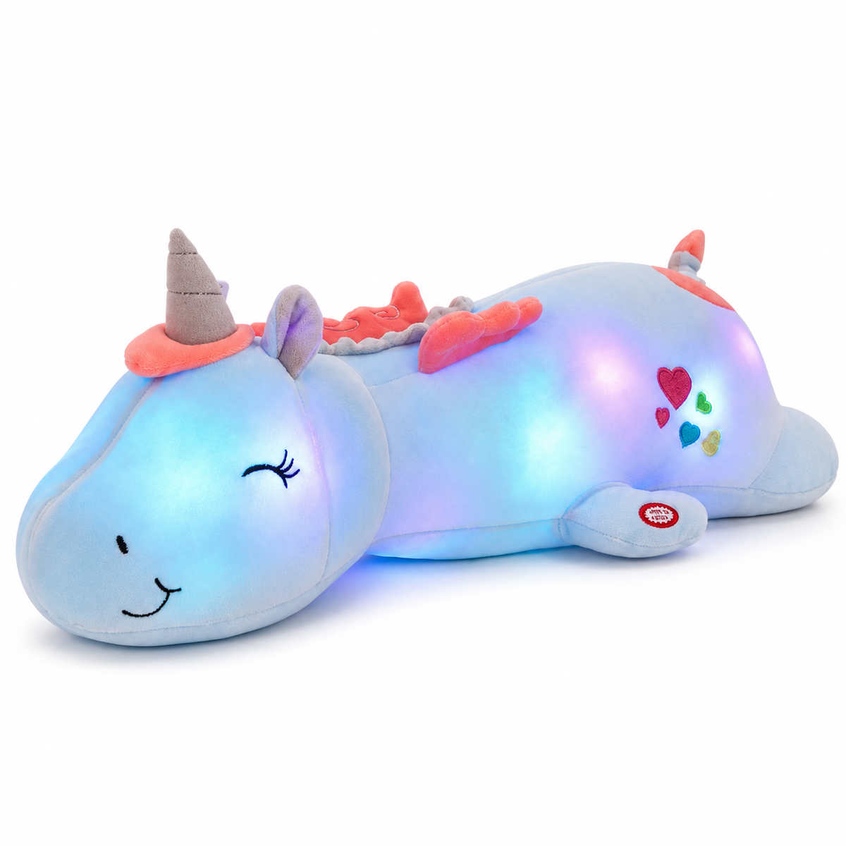 LumiGlow™ Leuchtendes Plüsch Einhorn – Weiches Kuscheltier mit Lichtfunktion, Pastellfarben