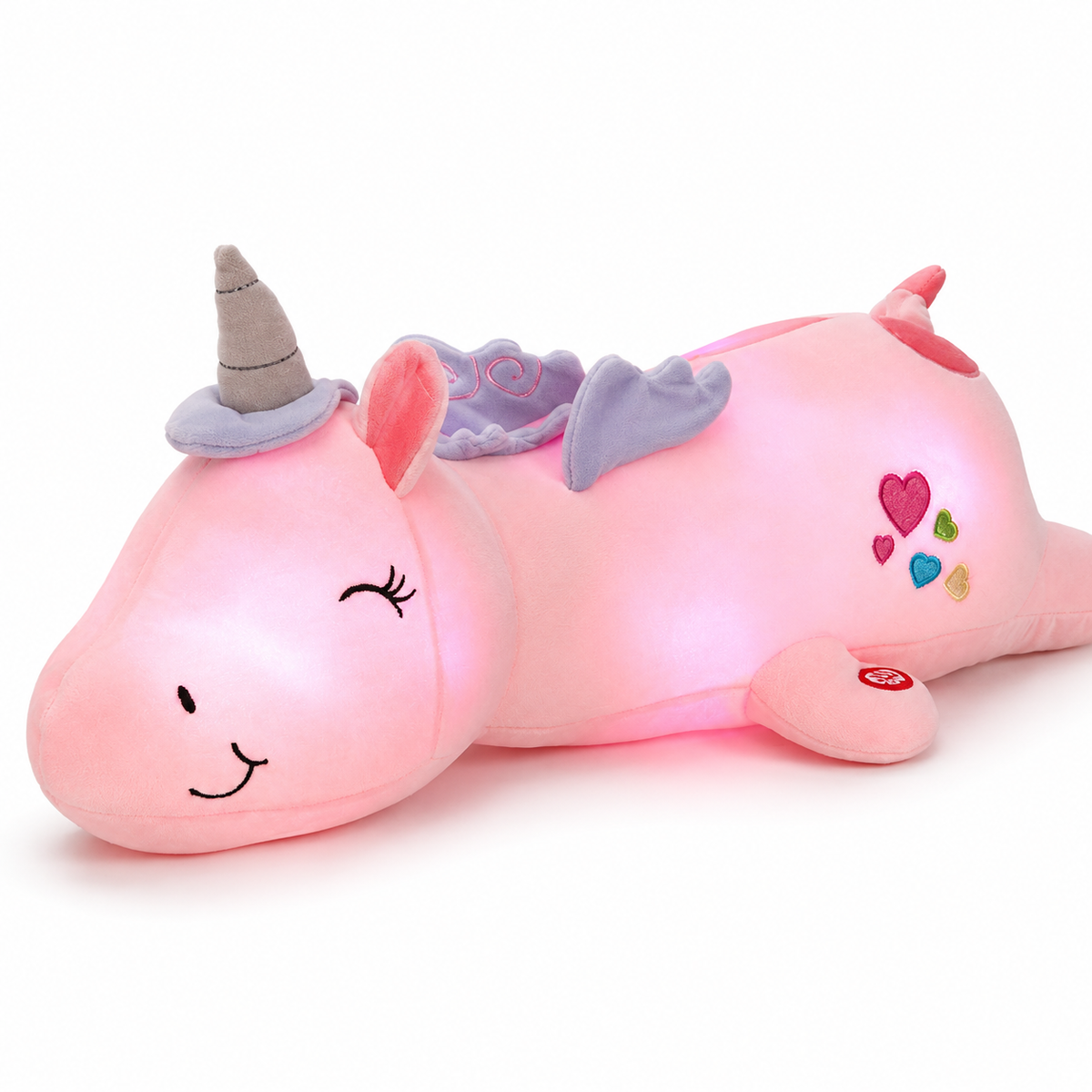 LumiGlow™ Leuchtendes Plüsch Einhorn – Weiches Kuscheltier mit Lichtfunktion, Pastellfarben