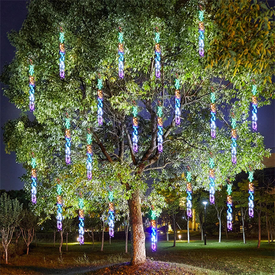 Luminara™ LED Meteor Lichterkette – Outdoor Lichterkette mit Sternschnuppen-Effekt für Garten & Events