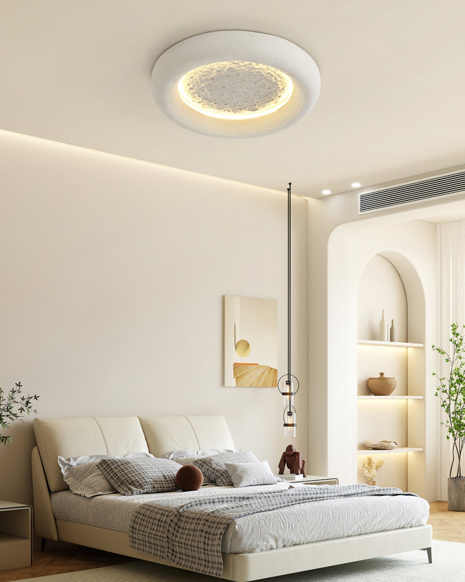 EtherealBeam™ Deckenleuchte – Mondinspirierte LED-Deckenlampe mit dimmbarem Warmlicht & Fernbedienung