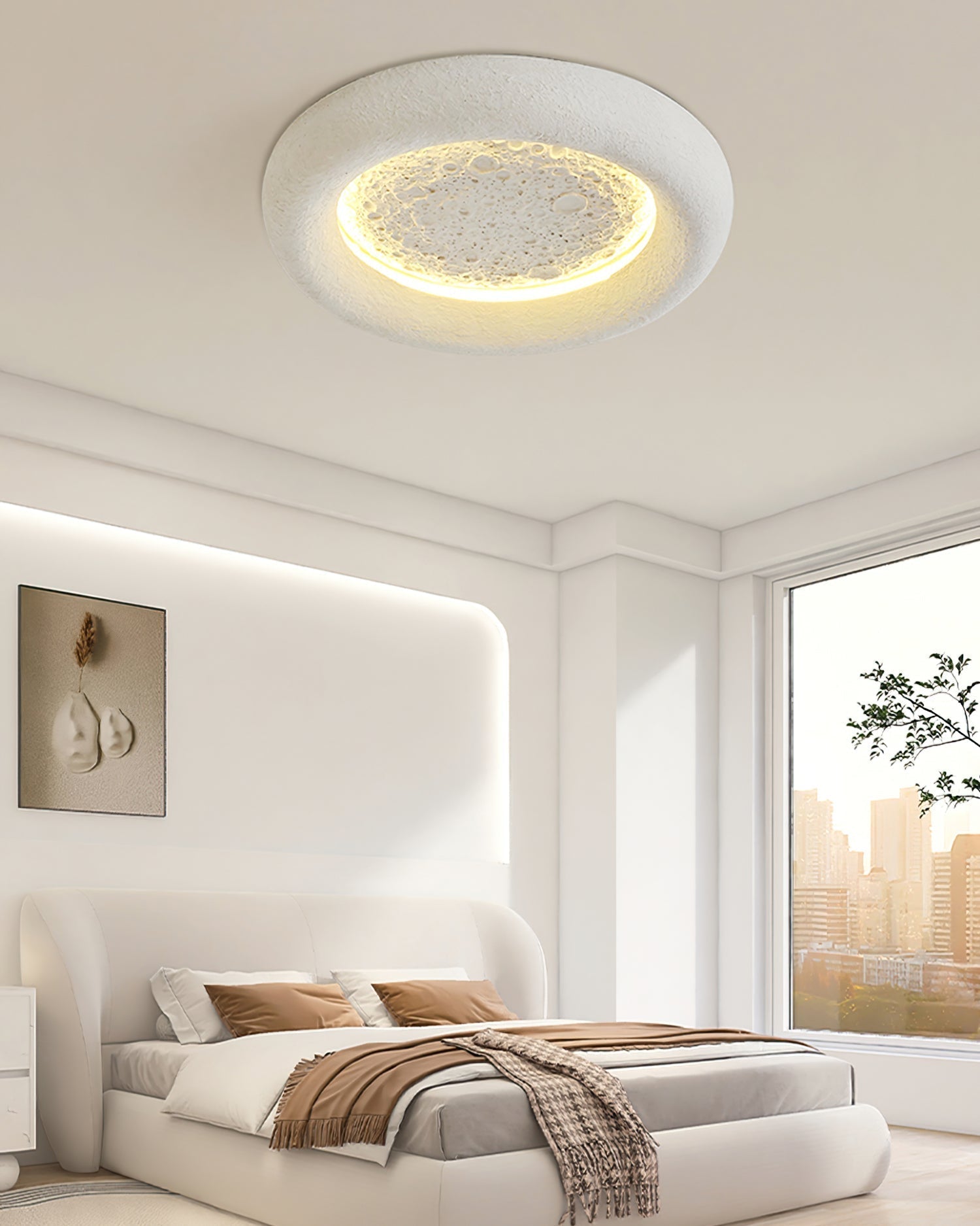 EtherealBeam™ Deckenleuchte – Mondinspirierte LED-Deckenlampe mit dimmbarem Warmlicht & Fernbedienung