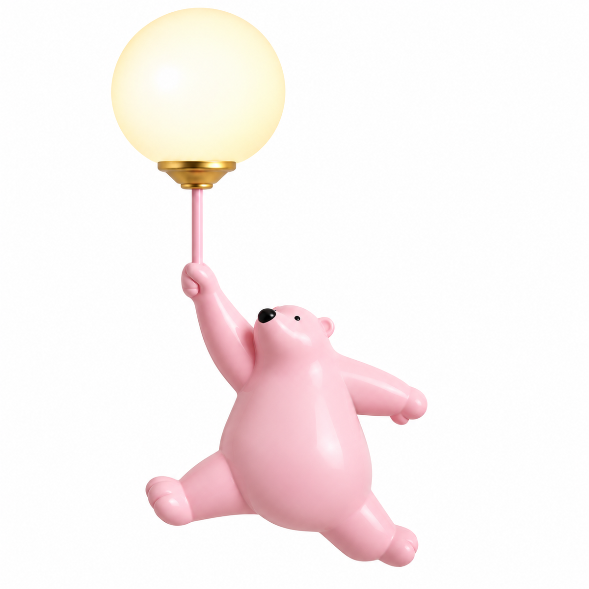 MagicBeam™ Kinder Cartoon Wandleuchte – 3D Bär & Mond, warmweiß, 19×36 cm