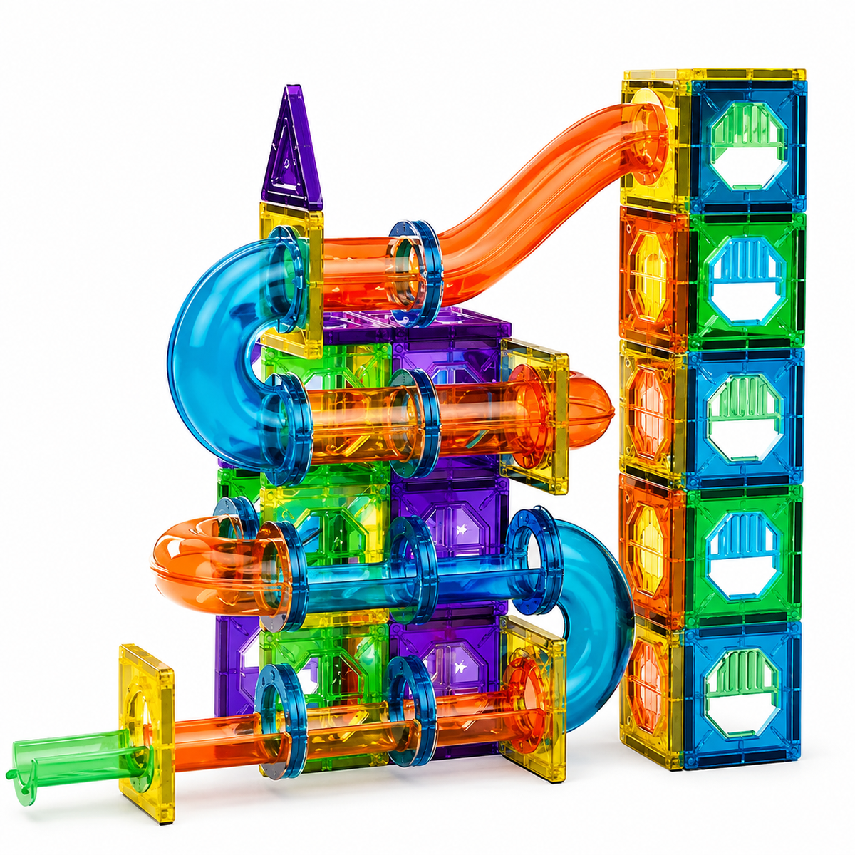 Magnetic Building Blocks Set™ – Magnetisches Baukasten-Set mit LED-Lichtern (45–200 Teile, STEM Lernspielzeug ab 3 Jahren)
