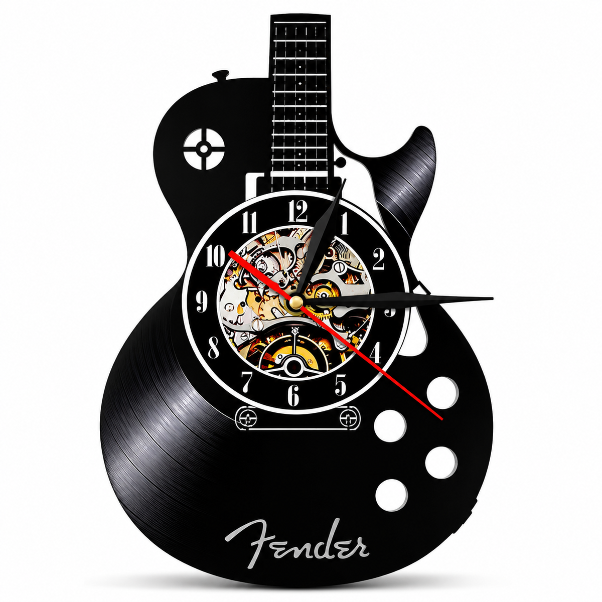 MelodicVinyl™ – Retro Vinyl-Gitarren Wanduhr für Musikliebhaber - Less Goods