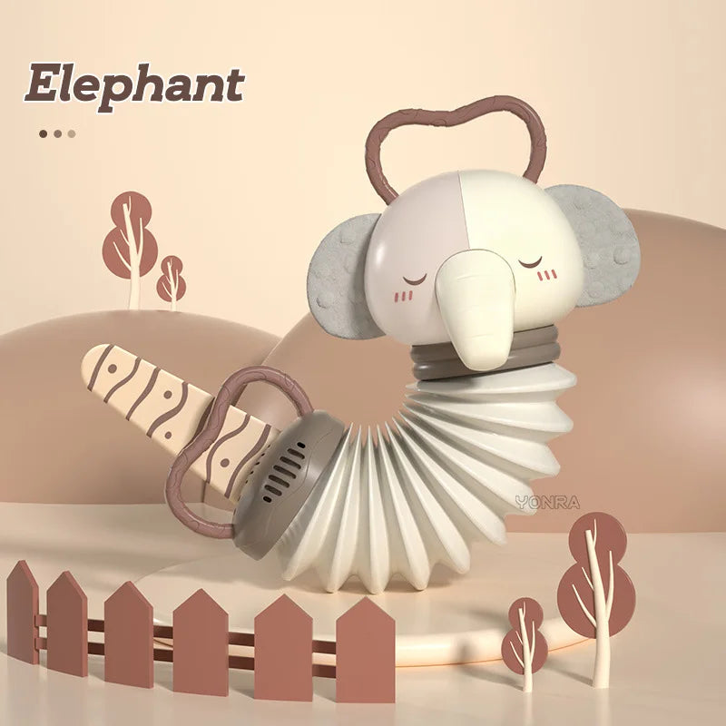 MelodyNest™ Baby Akkordeon-Rassel – Interaktives Musikspielzeug, sensorische Entwicklung 0–36 Monate