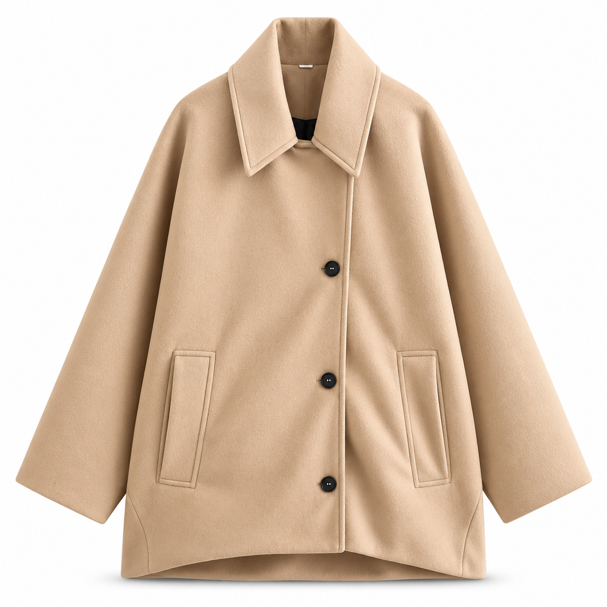 Vivienne Damen Oversized Wintermantel – Langer Wintermantel mit Knopfverschluss