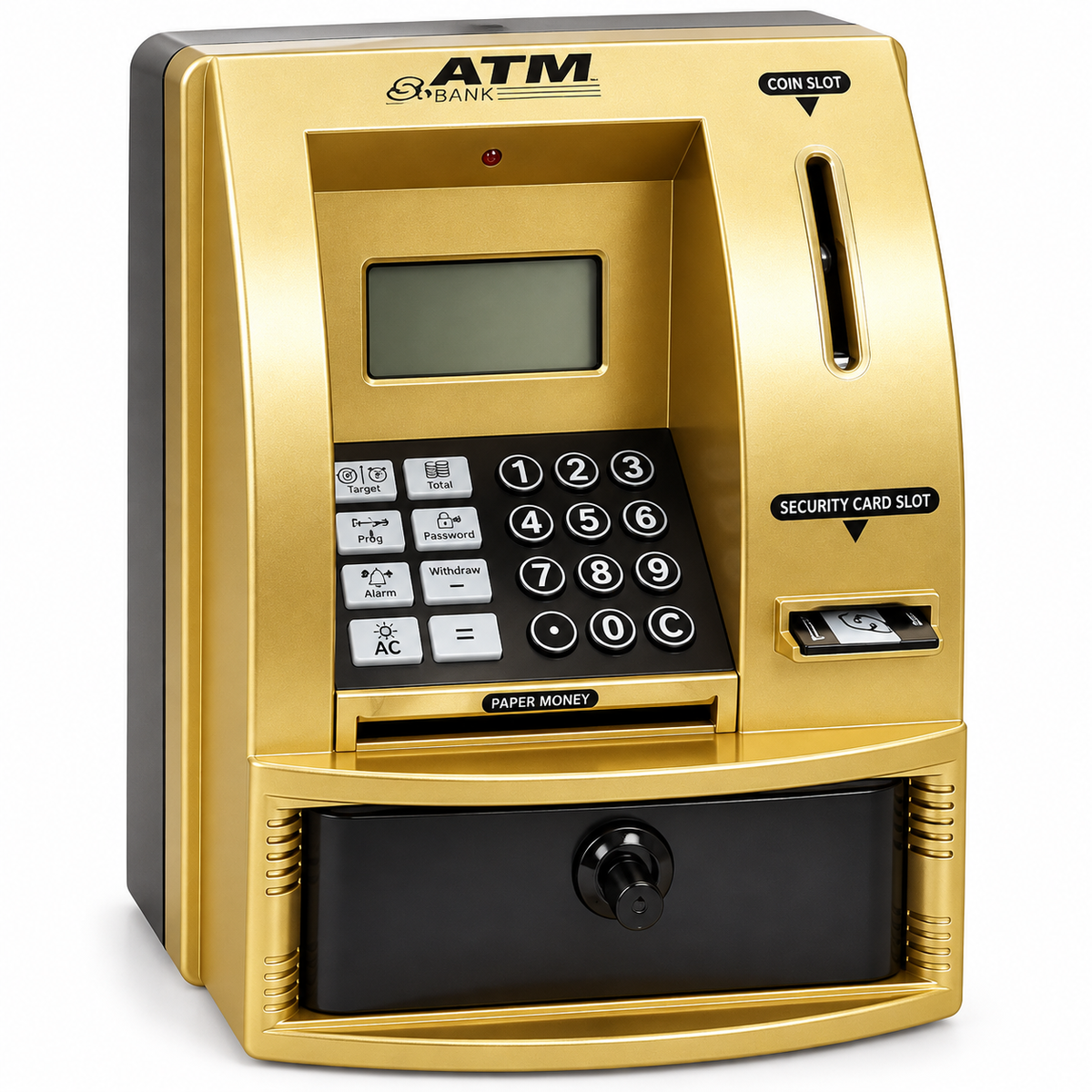 MoneyMate™ Kinder ATM Spardose – Passwort, Digitalanzeige, automatische Geldaufnahme