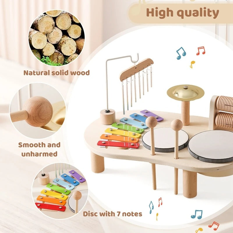 Melodiny™ Musikset aus Holz – Xylophon & Instrumente für Babys ab 12 Monaten, motorikfördernd