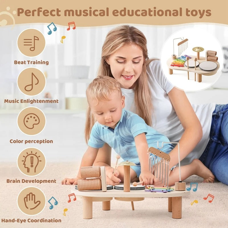 Melodiny™ Musikset aus Holz – Xylophon & Instrumente für Babys ab 12 Monaten, motorikfördernd