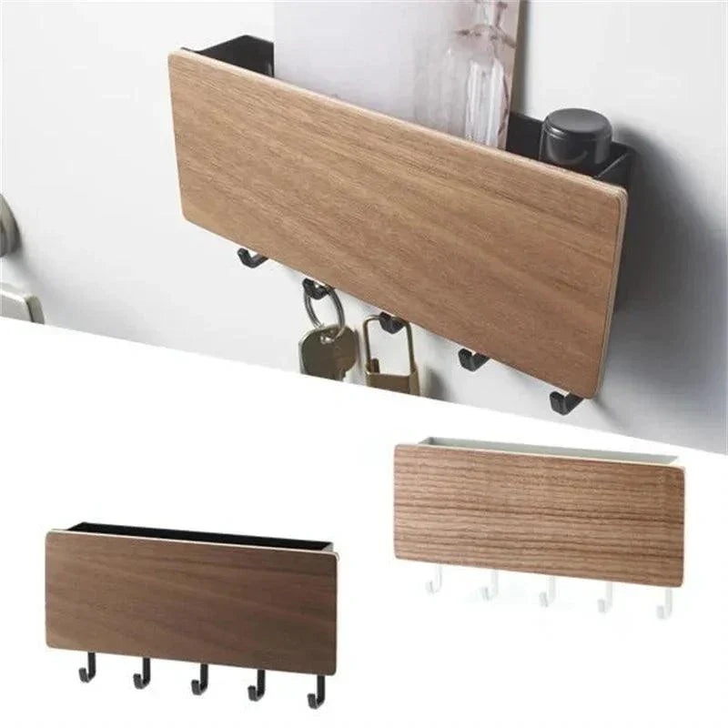 KeyNest™ Schlüsselhalter – Wand-Schlüsselaufbewahrung aus Bambus & ABS im modernen Design