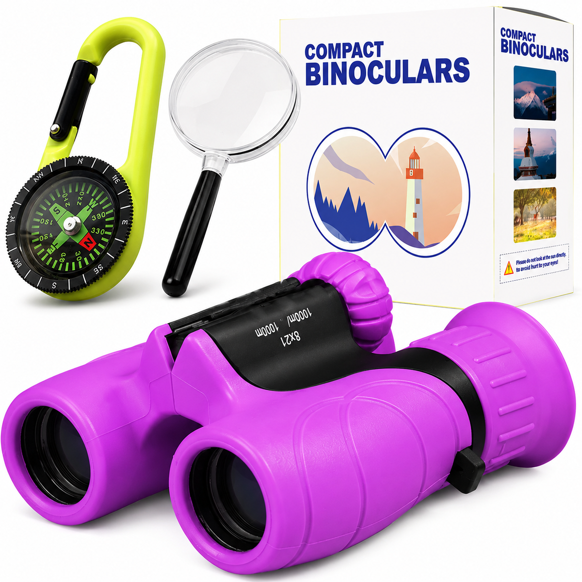 NatureScope™ Kinder Fernglas – 8×21, robust & leicht, Outdoor Abenteuer Fernglas für Kinder - Less Goods