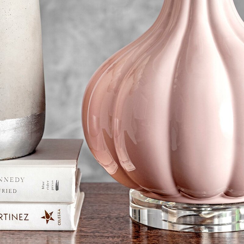 PureGlow™ Tischlampe – Elegante Keramik-Designlampe mit weißem Stoffschirm