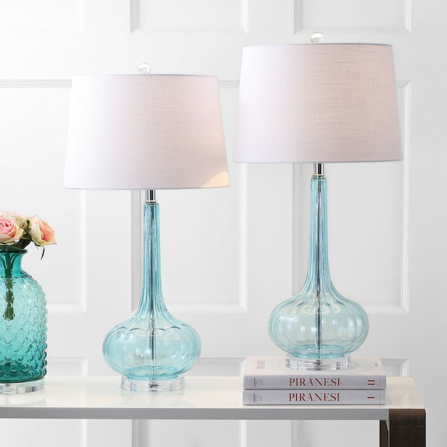 PureGlow™ Tischlampe – Elegante Keramik-Designlampe mit weißem Stoffschirm