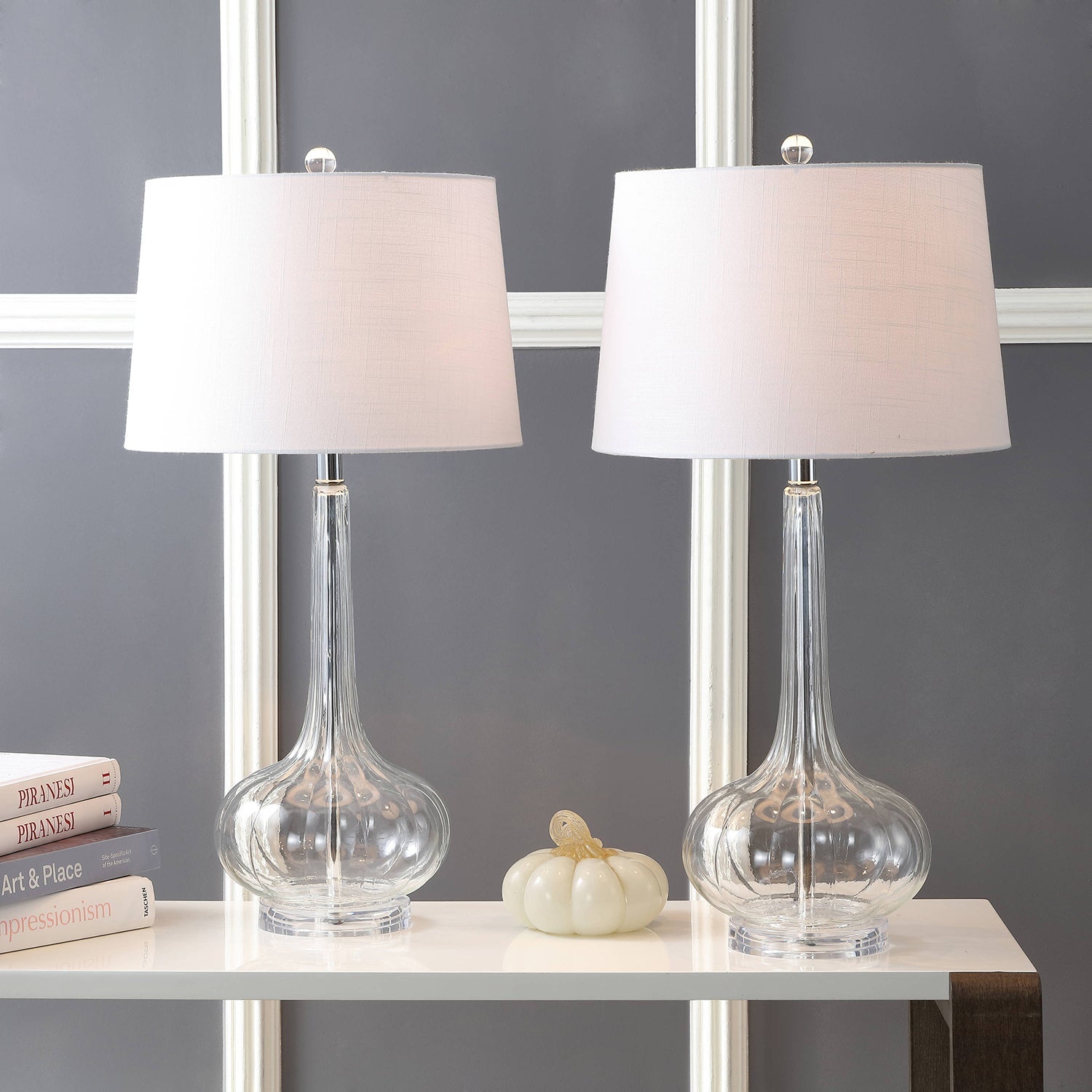 PureGlow™ Tischlampe – Elegante Keramik-Designlampe mit weißem Stoffschirm
