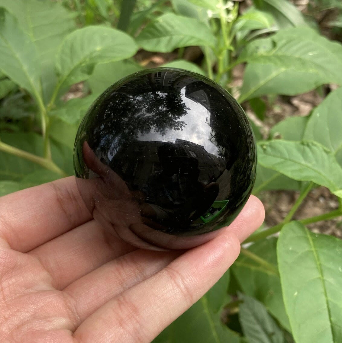 ObsidianSphere™ – Natürliche Obsidian Kristallkugel für Energie, Balance & Dekoration