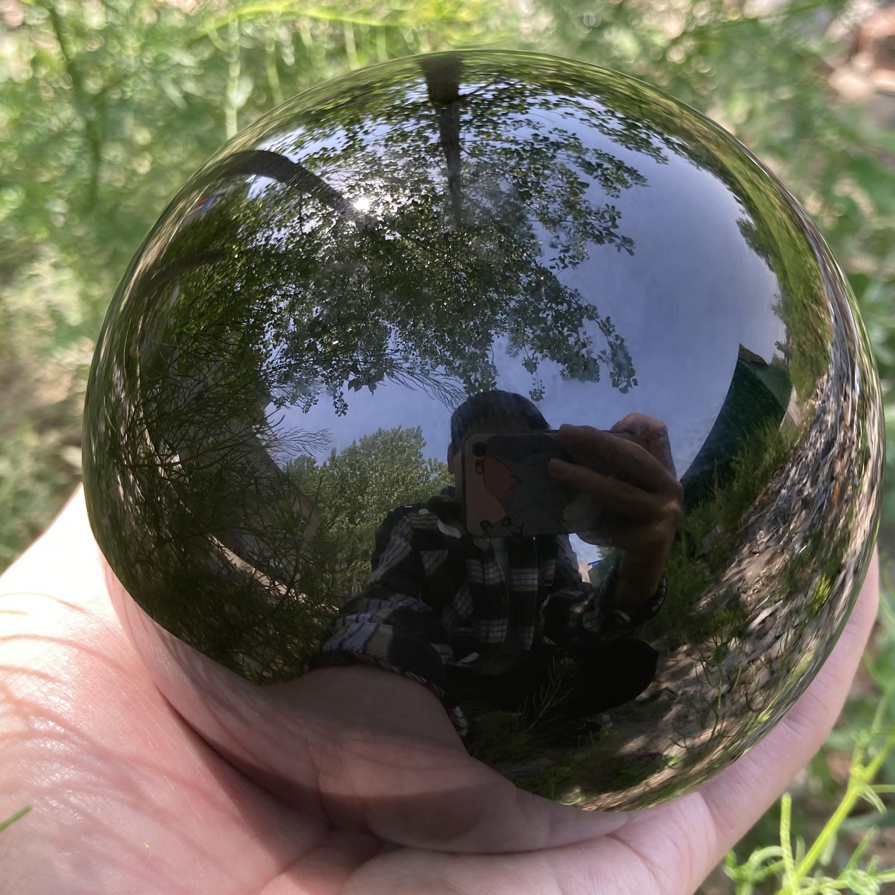 ObsidianSphere™ – Natürliche Obsidian Kristallkugel für Energie, Balance & Dekoration
