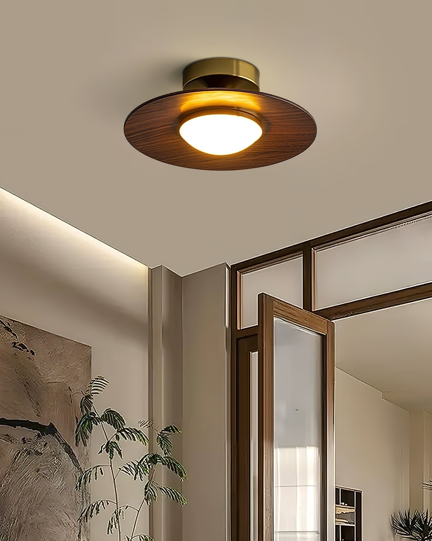 OlavShine™ Deckenleuchte – Moderne Design-Deckenlampe mit Holzoptik & LED