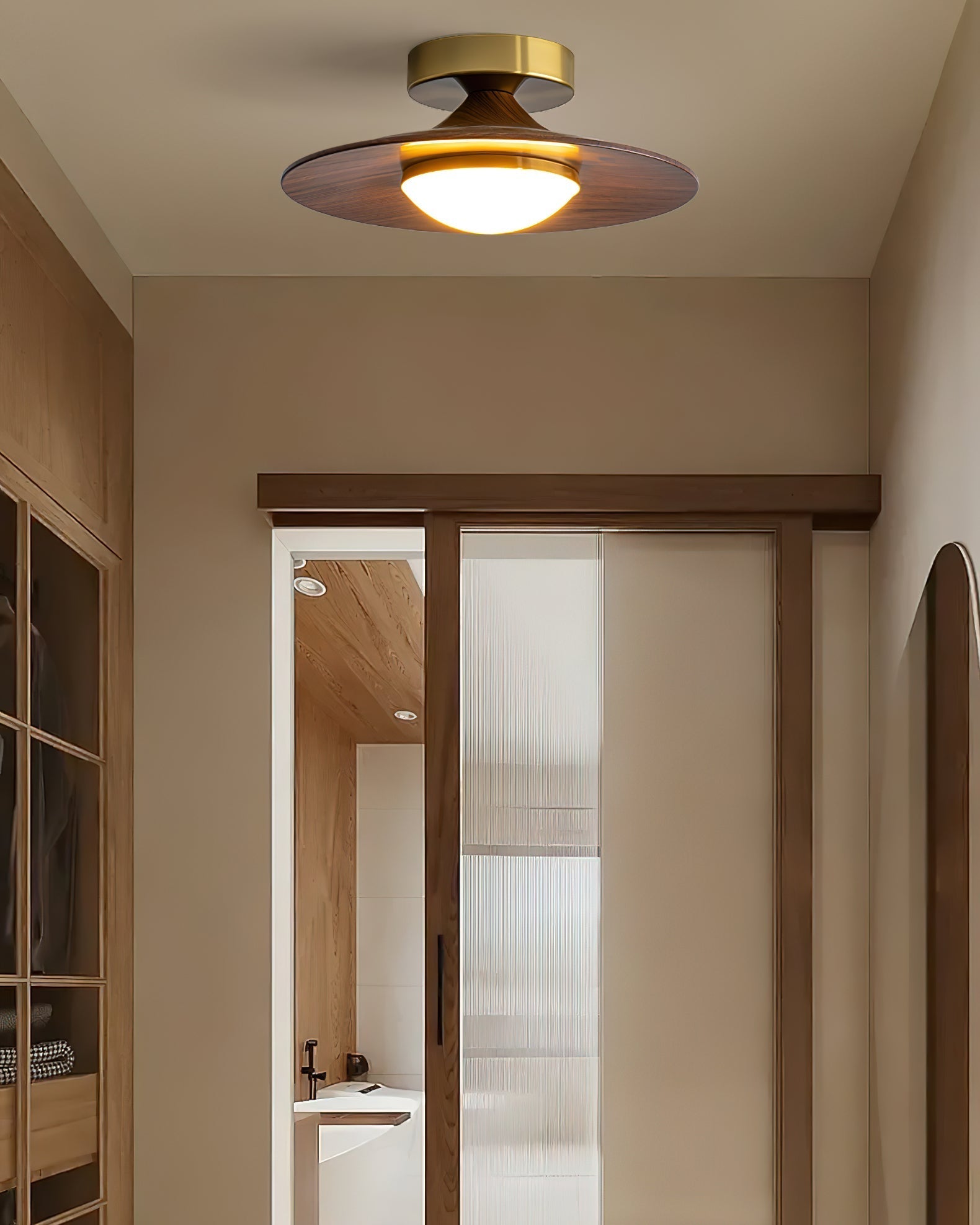 OlavShine™ Deckenleuchte – Moderne Design-Deckenlampe mit Holzoptik & LED
