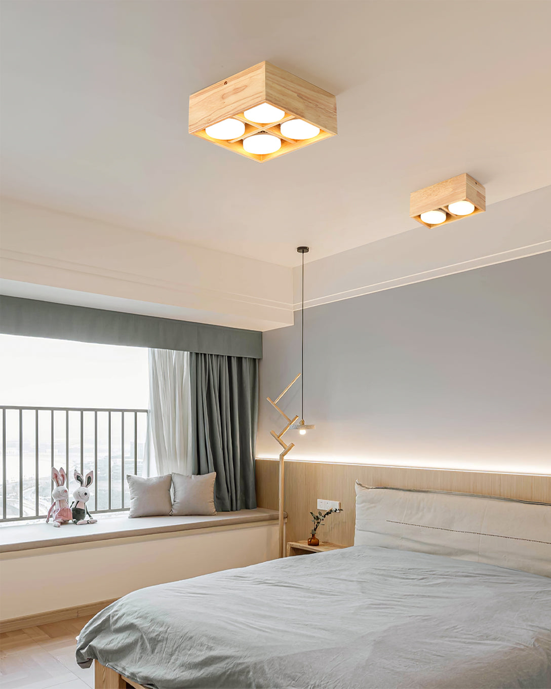 OzawaGlow™ Deckenleuchte – Holz-LED-Deckenlampe für warme Wohnatmosphäre