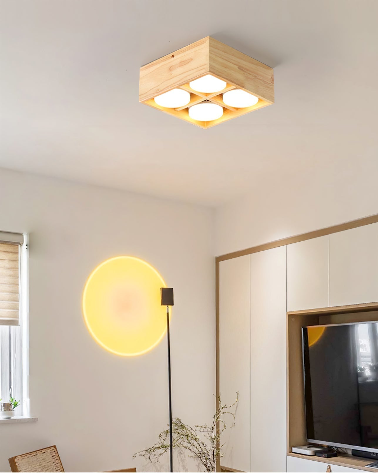 OzawaGlow™ Deckenleuchte – Holz-LED-Deckenlampe für warme Wohnatmosphäre