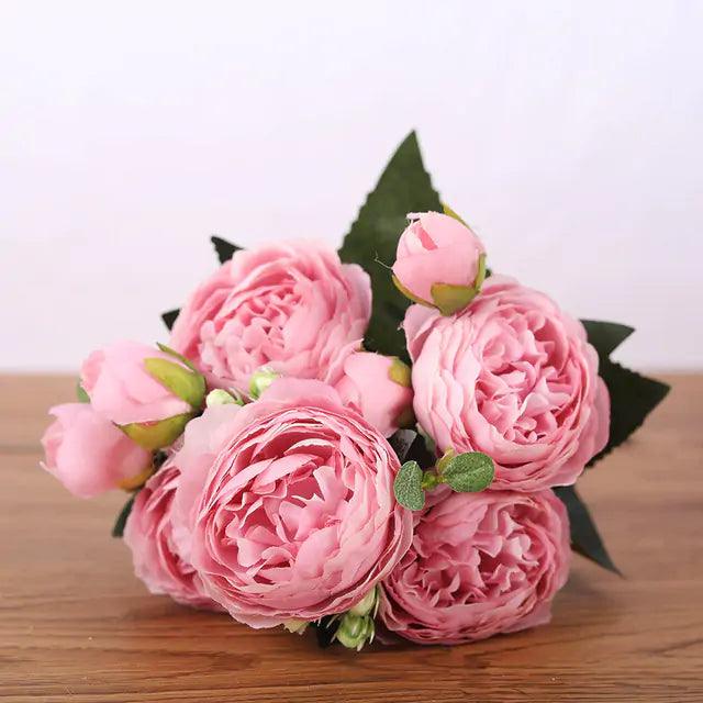 PeonyBliss™ – Realistisches Seidenpfingstrosen-Bouquet für zeitlose Wohn-Dekoration