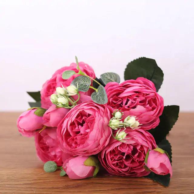 PeonyBliss™ – Realistisches Seidenpfingstrosen-Bouquet für zeitlose Wohn-Dekoration