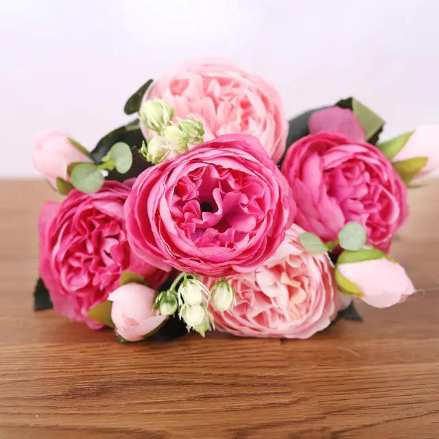PeonyBliss™ – Realistisches Seidenpfingstrosen-Bouquet für zeitlose Wohn-Dekoration