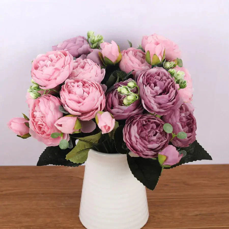 PeonyBliss™ – Realistisches Seidenpfingstrosen-Bouquet für zeitlose Wohn-Dekoration