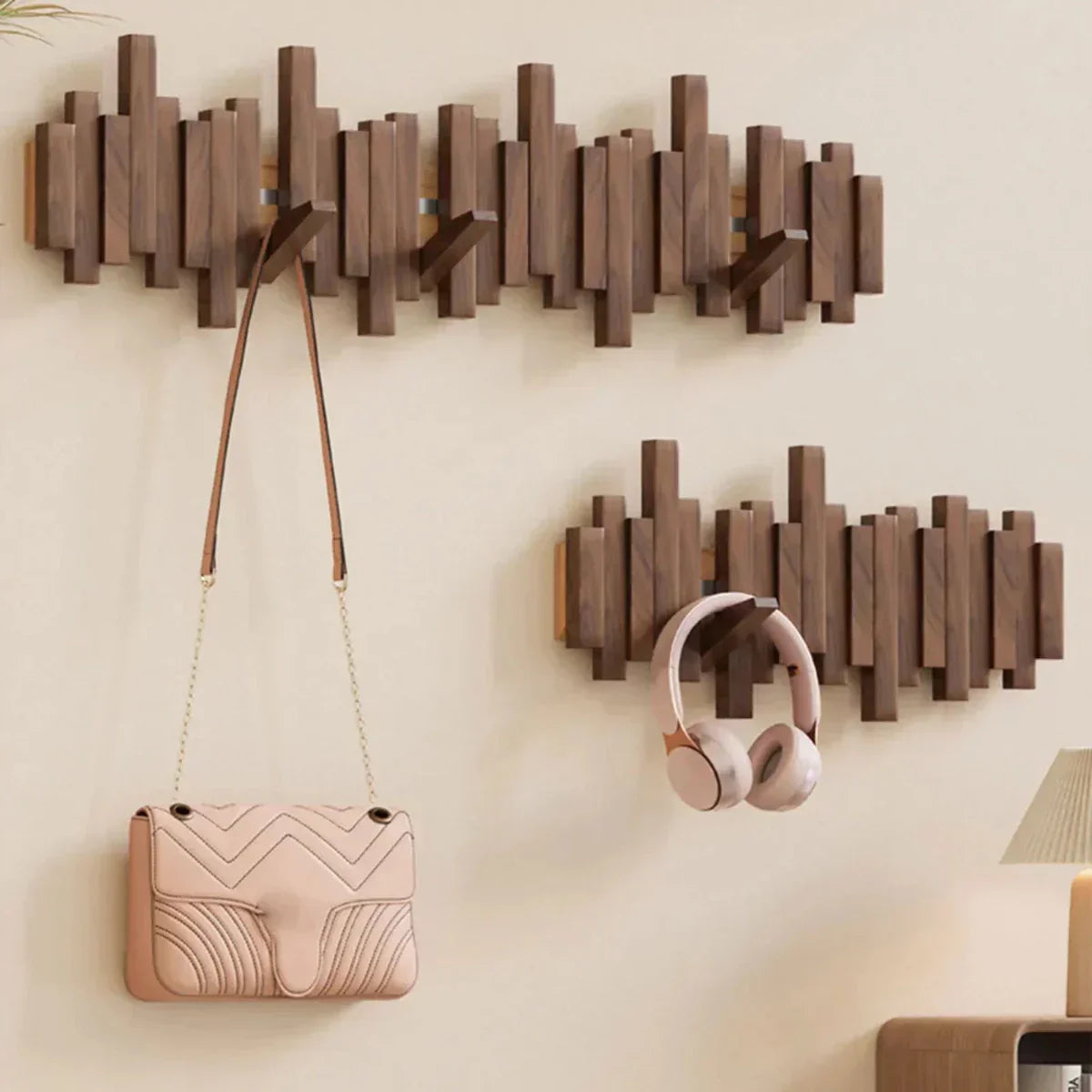 PianoWood™ – Minimalistischer Wand-Kleiderhaken aus Holz für Flur, Schlafzimmer & Büro