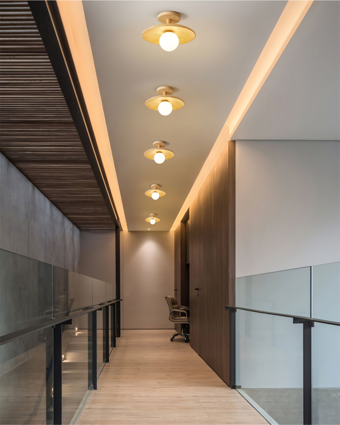 CelestialGlow™ Deckenleuchte – Natürliche Holz-Designlampe für niedrige Decken