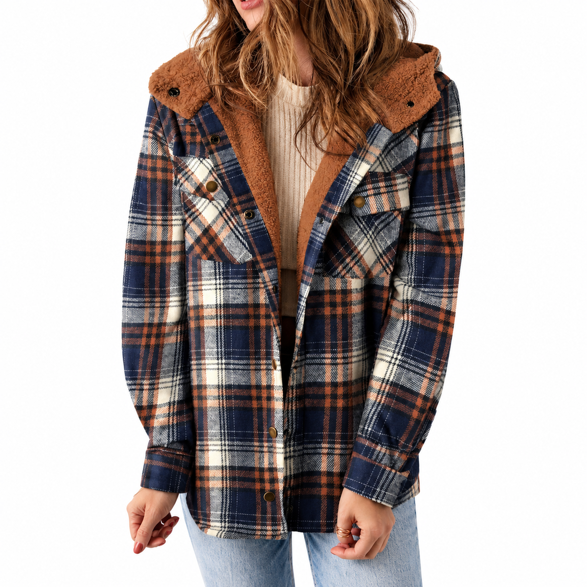Hyacinth™ – Warmer Herren Wintermantel mit Kapuze, Karodesign & Komfort-Fütterung