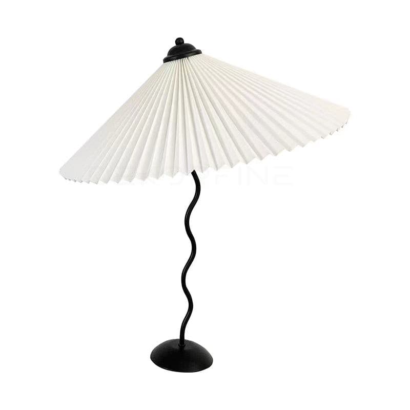 LuxeFold™ Tischlampe – Design-Leuchte mit plissiertem Schirm & Holzfuß