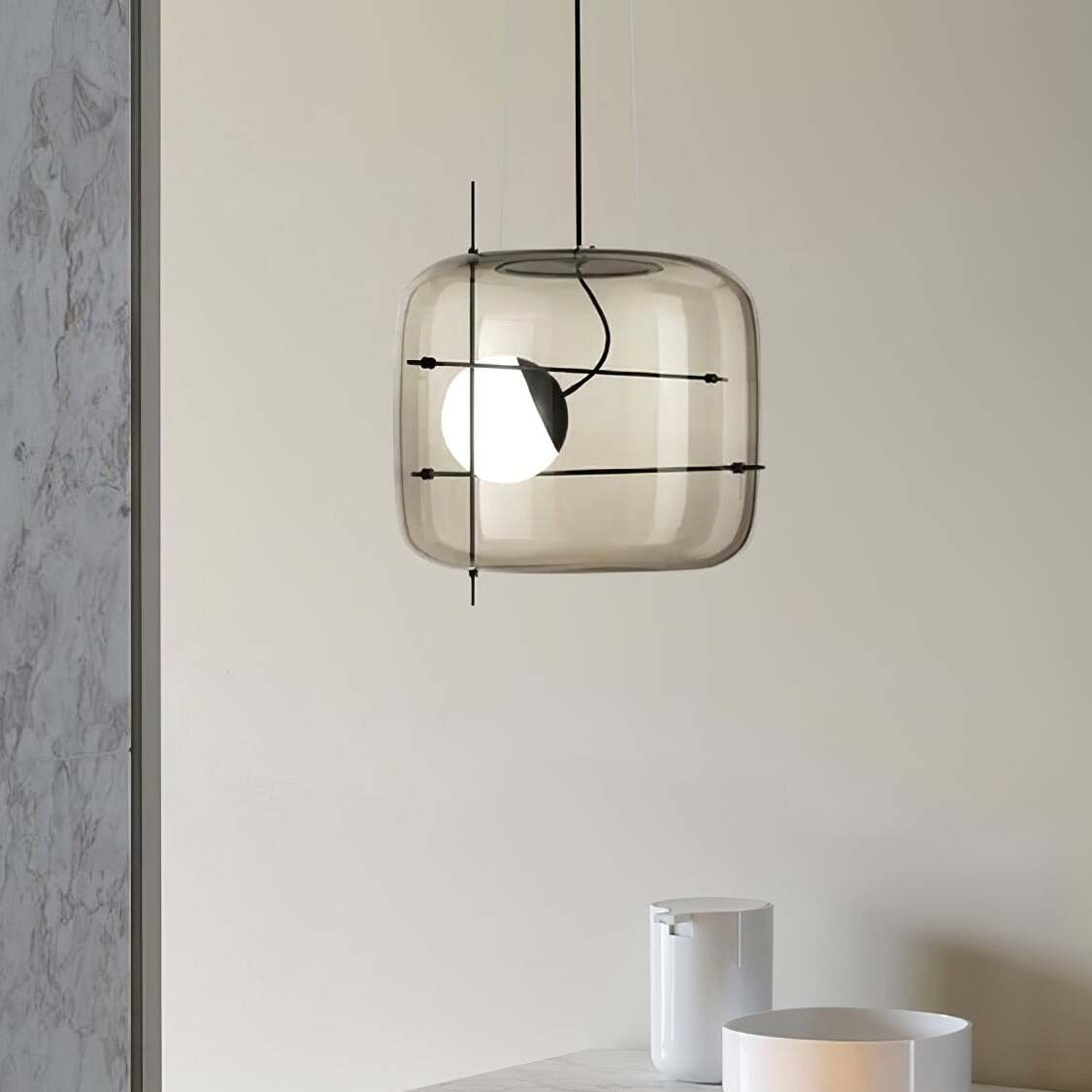 CognacLuxe™ Pendelleuchte – Stilvolle Glas-Hängelampe mit sanftem, diffusem Licht (G9 LED)