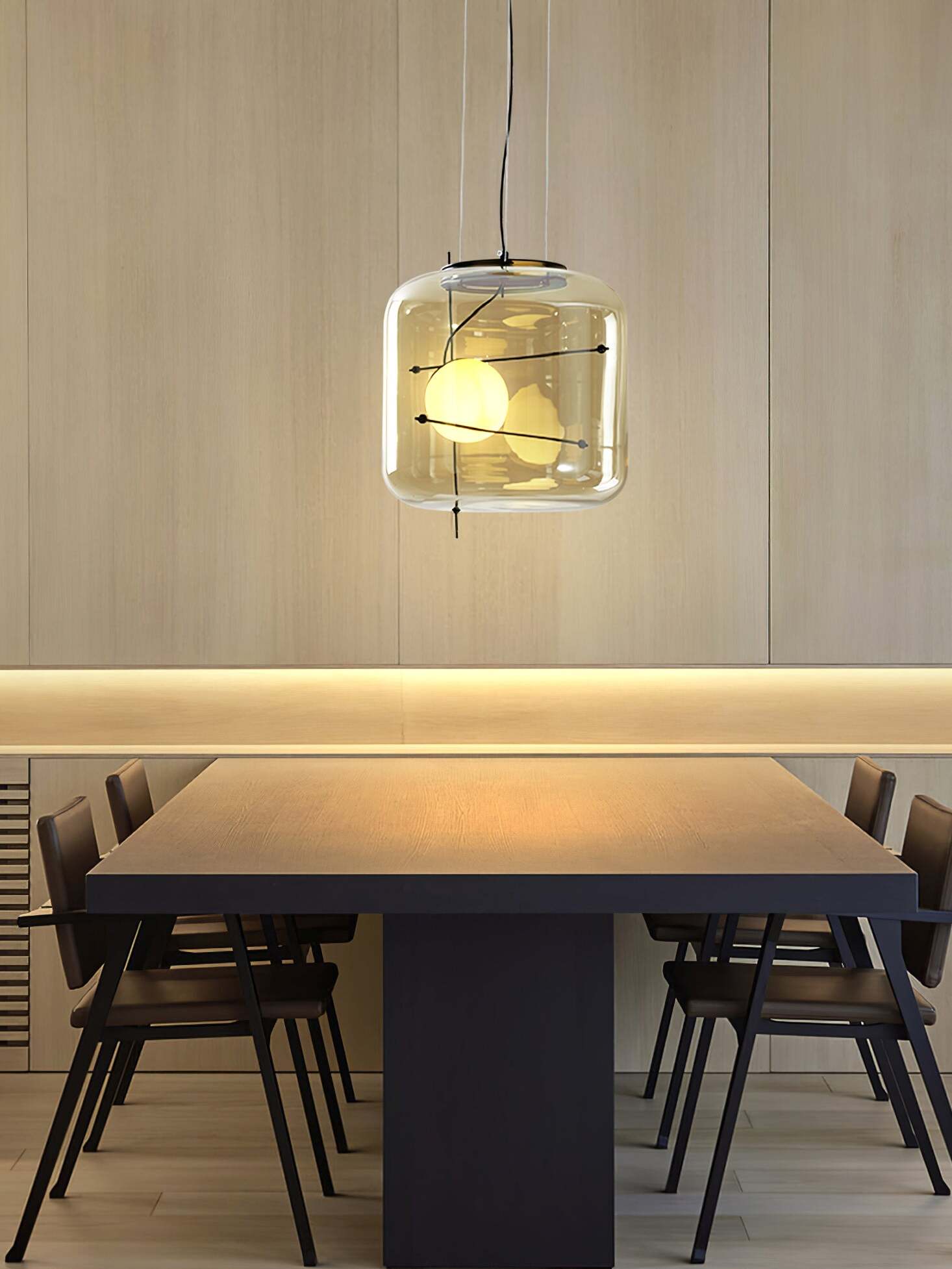 CognacLuxe™ Pendelleuchte – Stilvolle Glas-Hängelampe mit sanftem, diffusem Licht (G9 LED)