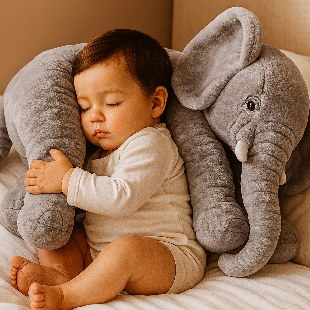 Baby Elephant Plush™ Kissen – Weiches Kuscheltier-Kissen für Babys & Kleinkinder | Ultra-Sanft & Sicher