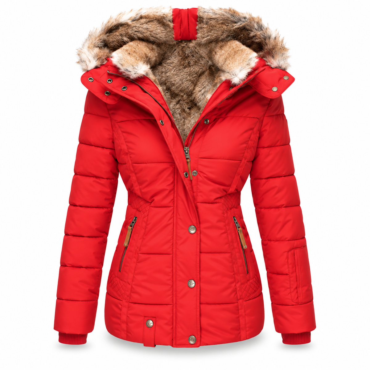 Primrose™ – Stylische & Warme Damen Pufferjacke mit Kapuze – Isoliert & Figurbetont - Less Goods