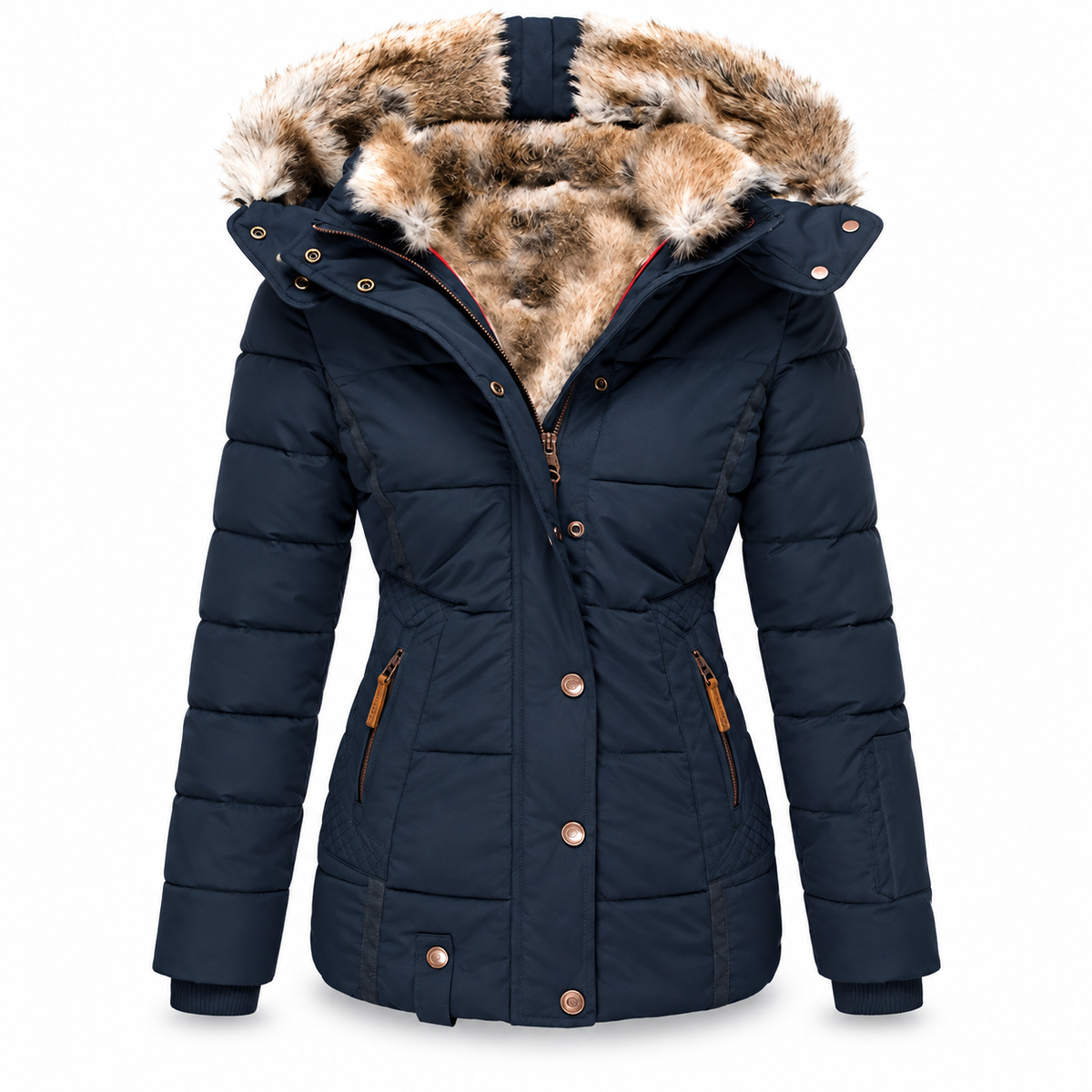 Primrose™ – Stylische & Warme Damen Pufferjacke mit Kapuze – Isoliert & Figurbetont - Less Goods