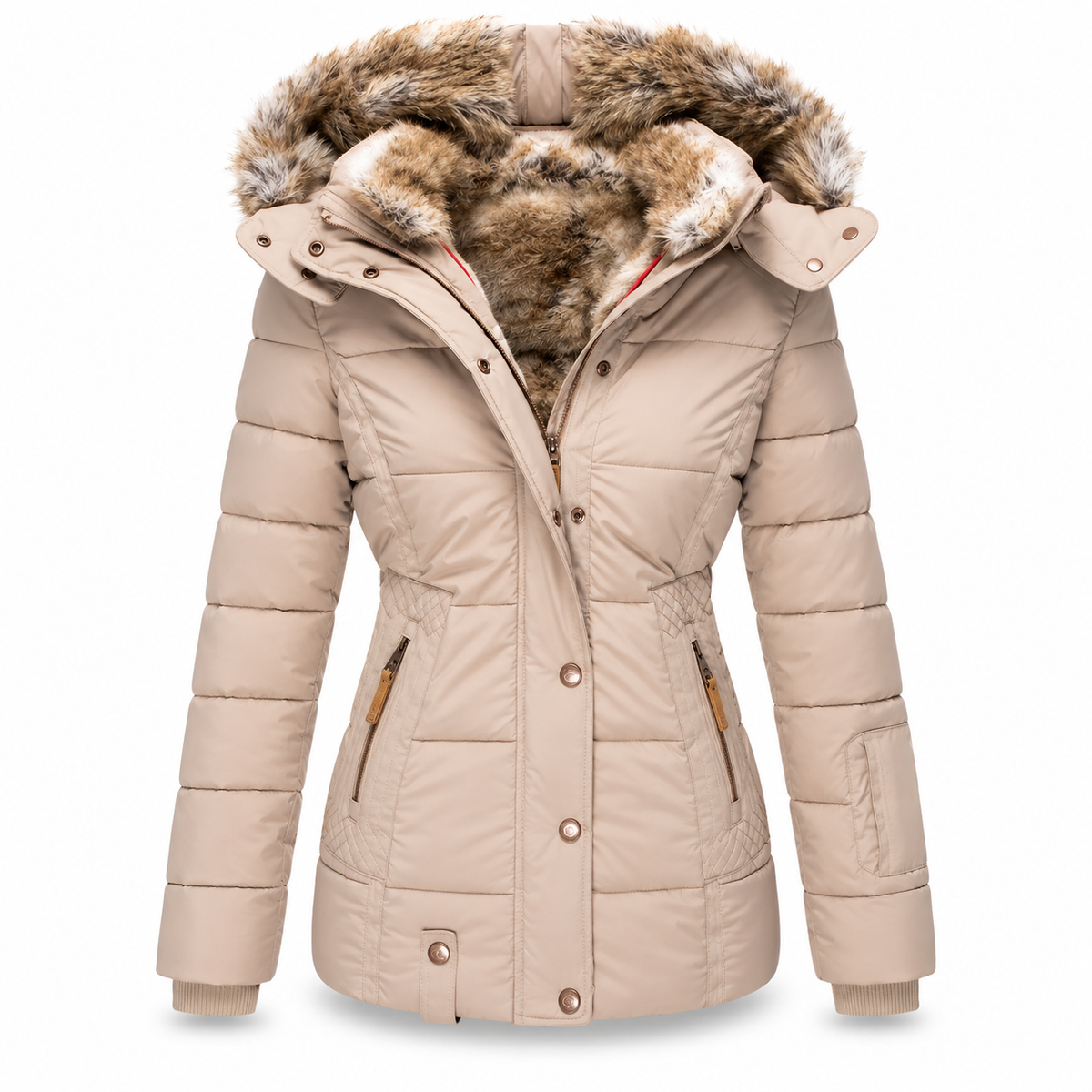 Primrose™ – Stylische & Warme Damen Pufferjacke mit Kapuze – Isoliert & Figurbetont - Less Goods